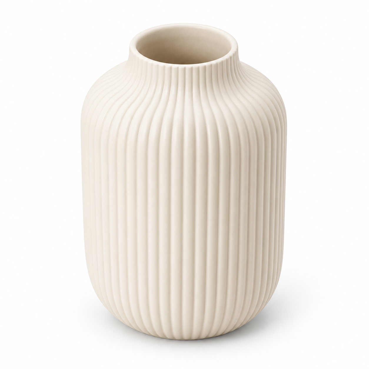 Arlo Ribbed Ceramic Vase - Image 2