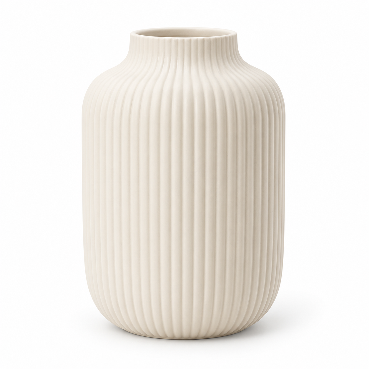 Arlo Ribbed Ceramic Vase