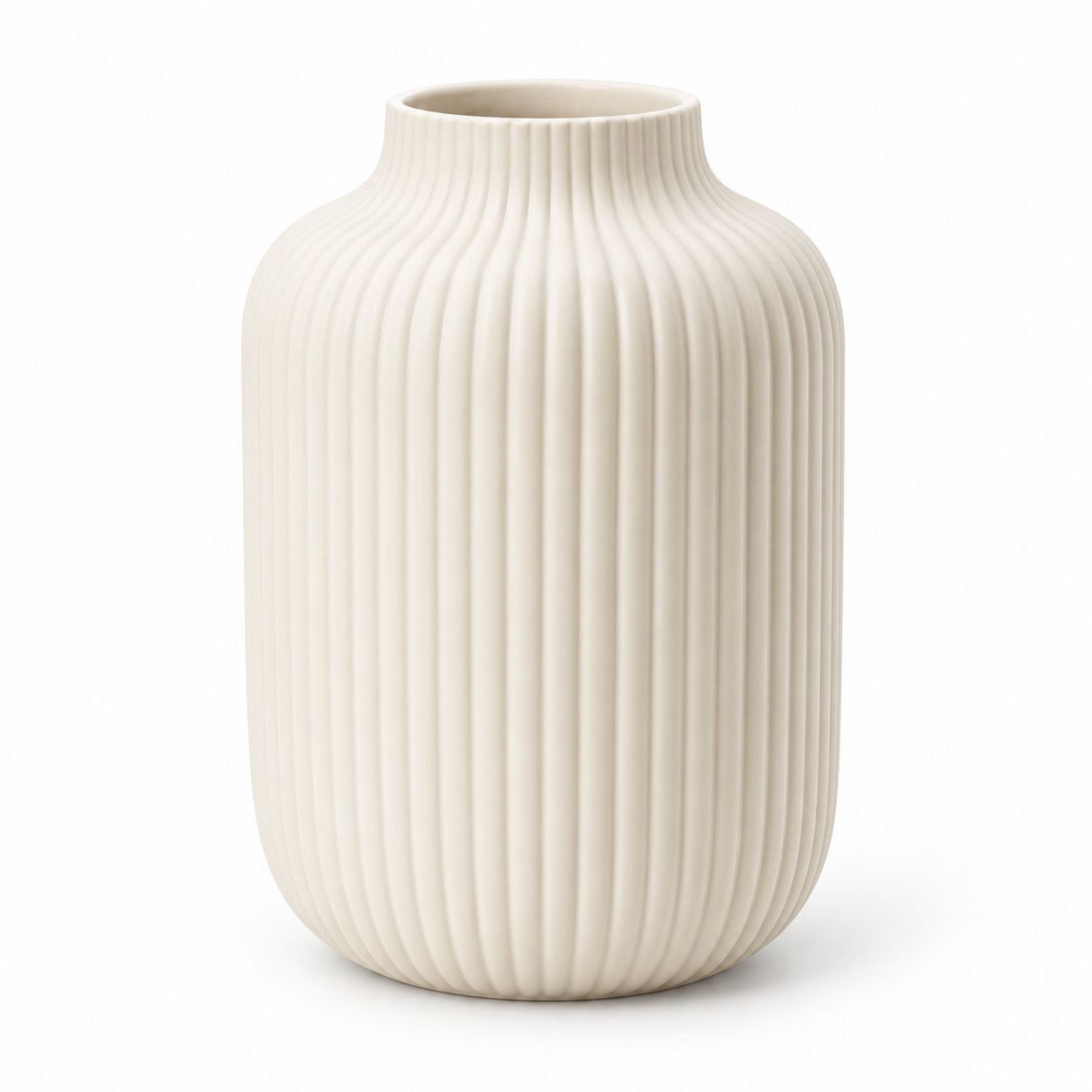 Arlo Ribbed Ceramic Vase - Image 3