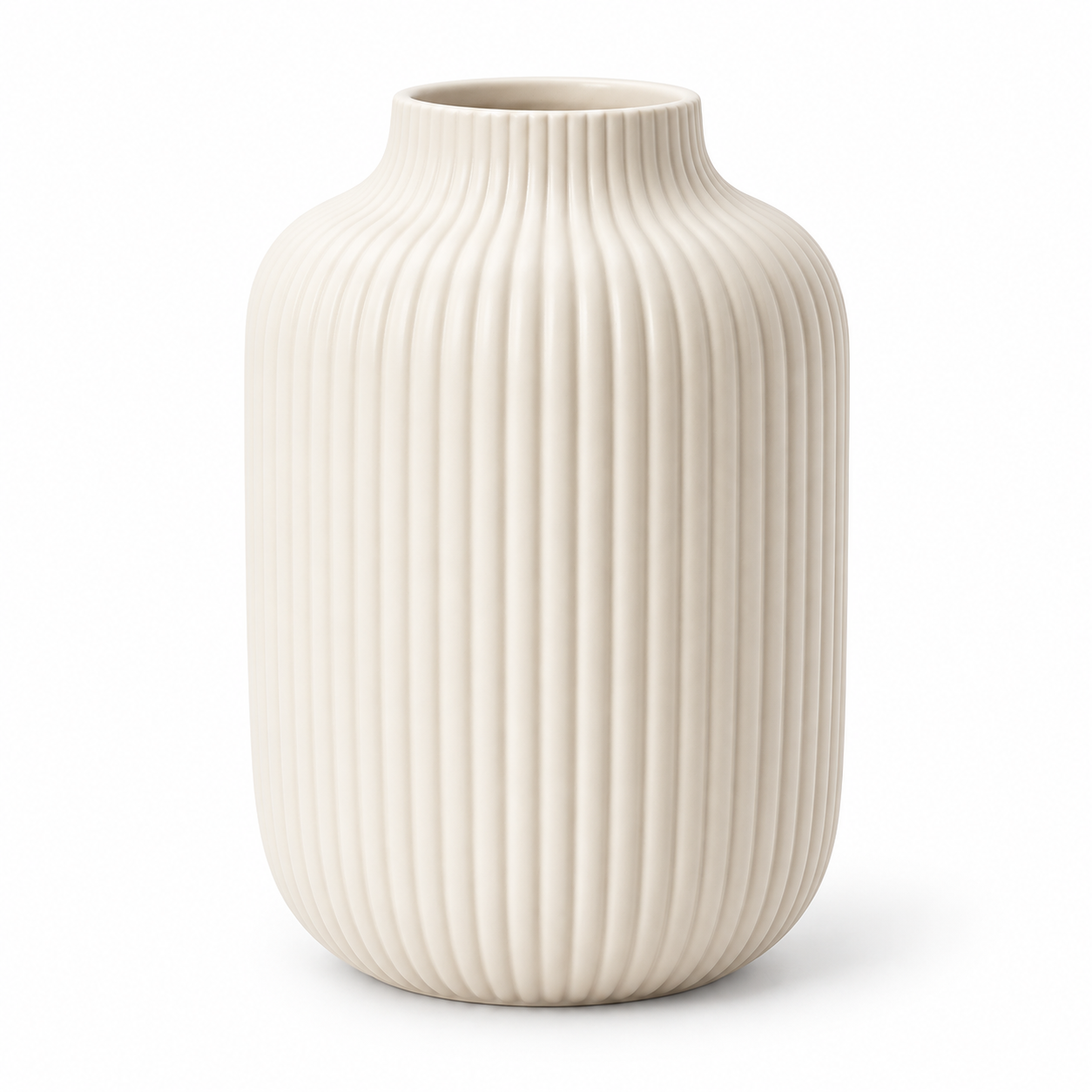 Arlo Ribbed Ceramic Vase - Image 4